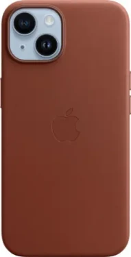 Apple Leather Case s MagSafe pro iPhone 14 - cihlově hnědý MPP73ZM/A
