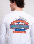 Tričko Patagonia M's L/S Great Waves Responsibili-Tee® Fiber White
