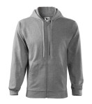 Trendy Zipper mikina pánská tmavě šedý melír S