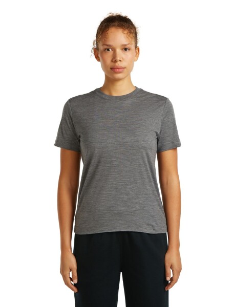Dámské merino triko s krátkým rukávem ICEBREAKER Wmns 15.5 MerinoFine Jersey SS Tee, Gritstone Hthr-013 velikost: S