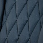 Křeslo kancelářské, tmavě modrá ekokůže, kovový kříž, kolečka na tvrdé podlahy