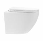 ALCADRAIN Sádromodul - předstěnový instalační systém s bílým/ chrom tlačítkem M1720-1 + WC REA Carlo Mini Basic Rimless + SEDÁTKO AM101/1120 M1720-1 CB1