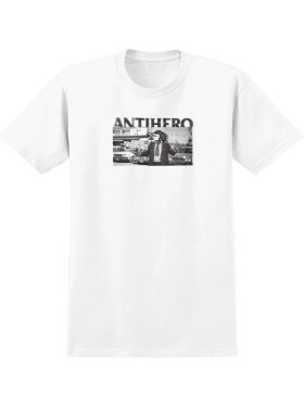Antihero PURE STOKE WHITE BLACK Print pánské tričko krátkým rukávem