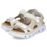 Pohodlné sandály na suchý zip Rieker W RKR691 beige 40