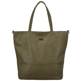 Trendy dámská koženková kabelka Lisabeth, olivově zelená