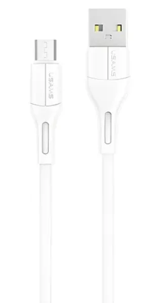 USAMS SJ502 U68 bílá / Datový kabel / microUSB / 2A / 1m (SJ502USB02)