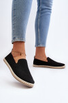 Černé dámské nazouvací espadrilky Harmonie