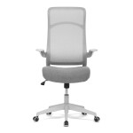 Kancelářská židle, houpací mech., šedá MESH, plast. Kříž