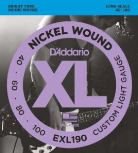 D'Addario EXL190 Custom Light - .040 - .100