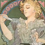 Nástěnný kalendář poznámkový 2027 Notique Alfons Mucha, 30 x 30 cm