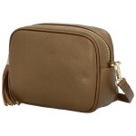 Elegantní dámská kožená crossbody kabelka Liane, khaki