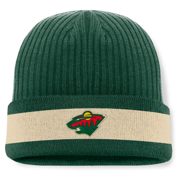 Fanatics Pánská zimní čepice Minnesota Wild NHL A/CAP Beanie Cuff