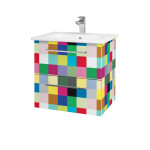 Dřevojas - Umyvadlová skříňka GIO SZZ2 60 - Individuální odstín dle RAL/NCS / Úchytka T04 / Individuální odstín dle RAL/NCS 82959E