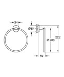 GROHE - QuickFix Start Cosmopolitan Držák ručníku, chrom 41167000
