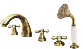 RAV Slezák - MORAVA RETRO - Vanová baterie 5-otvorová, Stará mosaz (Bronz), 1/2" MK169.5PSM