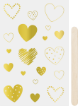 HEYDA Propisoty 10 x 19 cm - srdce zlatá