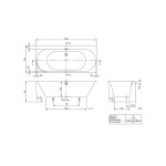 VILLEROY & BOCH - Oberon 2.1 Vana 180x80 cm, levá, alpská bílá UBQ180OBN9CL00VD01