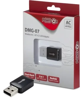 Inter-Tech DMG-07 / Wi-Fi/Bluetooth adaptér / Wi-Fi 5 / Dual-Band 650Mbps / Bluetooth 4.2 / USB 2.0 (88888146)