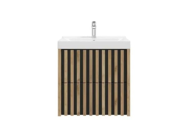 Koupelnová skříňka s umyvadlem SAT Delano 60x56x45 cm dub mat DELANO60ZDCUM DELANO60ZDCUM
