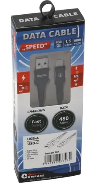 Compass SPEED nabíjecí kabel USB-A - USB-C / Nabíjecí kabel / 1,5 m