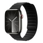 Devia Deluxe Magnetic Fiber černá / Řemínek / Apple Watch 44/45/46mm / magnetický (6942297104617)