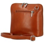Luxusní dámská kožená crossbody kabelka Defra, koňaková