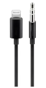 PremiumCord Lightning černá / Redukce / Jack 3.5 mm / 1 m / MFi certifikace (kipod50)