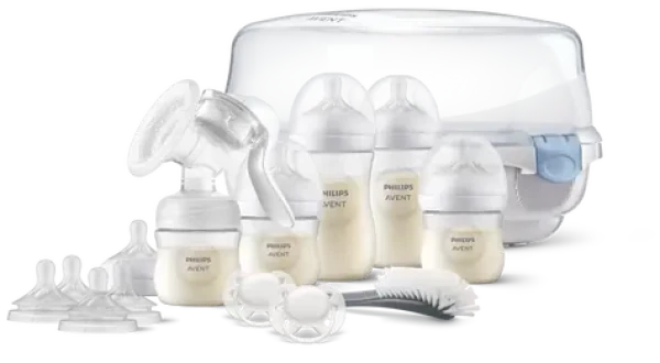 Philips AVENT SCD430/50 / Sada na kojení / Natural Response / manuální odsávačka / sterilizátor do mikrovlnné trouby