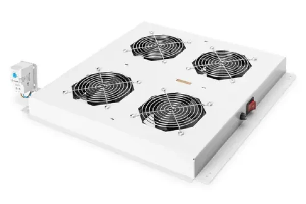 DIGITUS 19" šedá / Větrací jednotka / 4 ventilátory / termostat / pro Unique, Dynamic (DN-19 FAN-4-N)