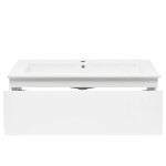 Koupelnová skříňka s umyvadlem SAT B-WAY 99x30x45 cm bílá lesk BWAY100WU4 BWAY100WU4