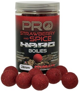 Starbaits Boilie Hard Pro Strawberry Spice 200g - 24mm,Starbaits Boilie Hard Pro Strawberry Spice 200g - 24mm