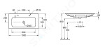 VILLEROY & BOCH - Finion Dvojumyvadlo 1000x500 mm, bez přepadu, 2 otvory pro baterie, CeramicPlus, alpská bílá 4164A1R1