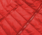 Lehká červená dámská prošívaná bunda
