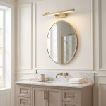 Koupelnové nástěnné LED svítidlo SWE031-1W 40cm Brush Gold OSW-20130