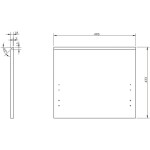 MEXEN - Rivel čelo pro koupelnovou skříňku reliéf 50 x 43,5, grafit mat 91A20-0500-470-1-66