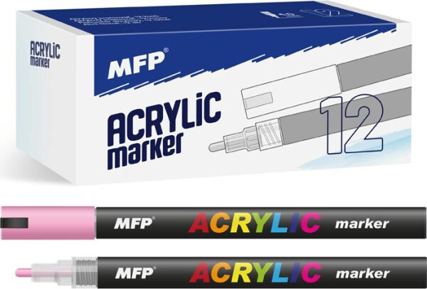 Akrylový popisovač 4 mm - růžový