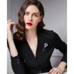 Exkluzivní brož Swarovski Elements Charlotte, Modrá