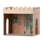 Maileg Hrad pro myšky Maileg Castle Hall Beige / Green, béžová barva, papír