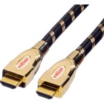 Roline HDMI kabel Zástrčka HDMI-A, Zástrčka HDMI-A 2.00 m vícebarevná 11.04.5691 4K UHD, dvoužilový stíněný HDMI kabel