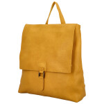 Stylový dámský koženkový kabelko-batoh Octavius, žlutý