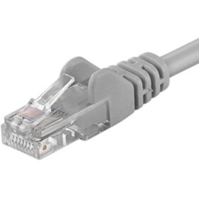 PremiumCord UTP CAT5E 15m / Patch kabel / RJ45-RJ45 / šedá (8592220001322)