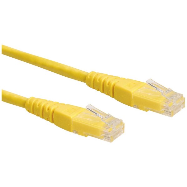 Roline 21.15.1542 RJ45 síťové kabely, propojovací kabely CAT 6 U/UTP 2.00 m žlutá nestíněný 1 ks