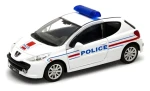 WELLY Peugeot 207 Police model bílá