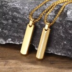 Pánský náhrdelník Simon Gold - chirurgická ocel, Zlatá 60 cm