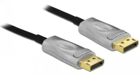 DeLock Aktivní optický kabel DisplayPort 1.4 černá / Propojovací kabel / 8K / 25 m / 32,4 Gbit/s / HDCP (85888)
