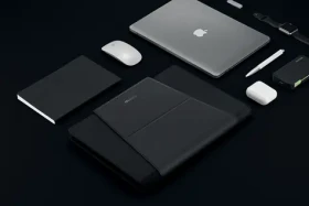XD Design Chytrá mobilní kancelář černá / Organizér pro notebook a tablet / do 13" / držák na tablet 12.9" / rPET (P772.501)