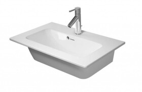 DURAVIT - ME by Starck Umyvadlo nábytkové Compact, 63x40 cm, bez otvoru pro baterii, s WonderGliss, alpská bílá 23426300601