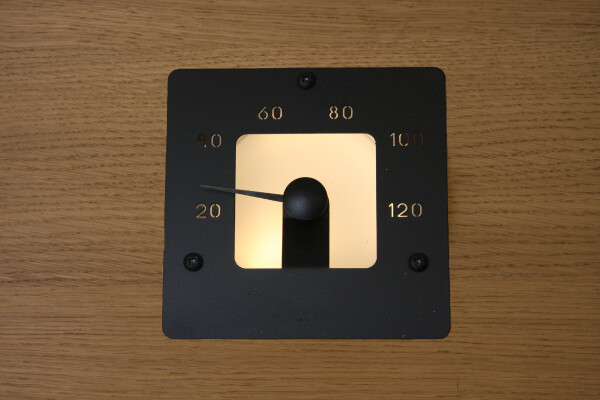 Cariitti teploměr do sauny SQ - čtverec, černý 120x120 mm C1545854L