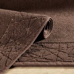 DumDekorace Bavlněná koupelnová předložka s bordó a zlatým vzorem - hnědá Šířka: 50 cm | Délka: 70 cm