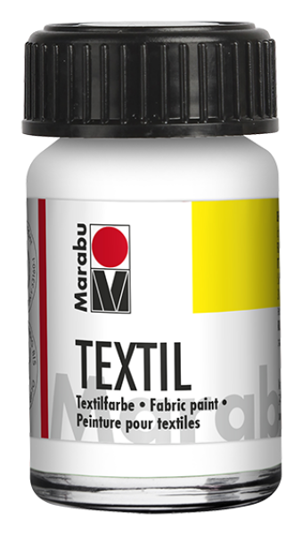 Barva na textil Marabu Textil 15 ml - bílá 070